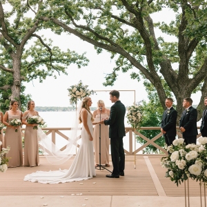 Ceremony under the Pleasant View Pavilion at The Commodore - A Bartolotta Restaurant