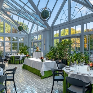 Reception in the Conservatory at Bacchus - A Bartolotta Restaurant